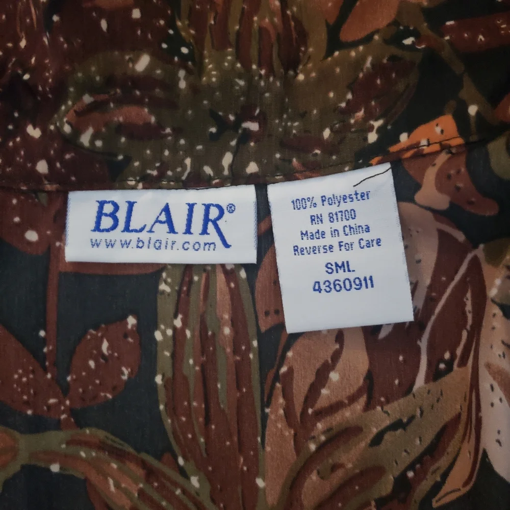 Vintage Blair Floral Brown Cottagecore Zip Up Jacket